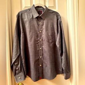 UNTUCKit-Blue, Men’s Performance Gironde, 100% Cotton, Button Down Shirt. Size L